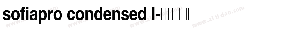 sofiapro condensed l字体转换